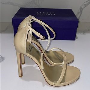 Stuart Weitzman Pale Gold Nudist size 7. Good/Excellent condition.